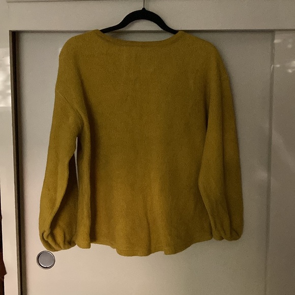 Elizabeth Suzann Billie sweater citron Alabama Chanin collab sz Medium - Picture 4 of 6